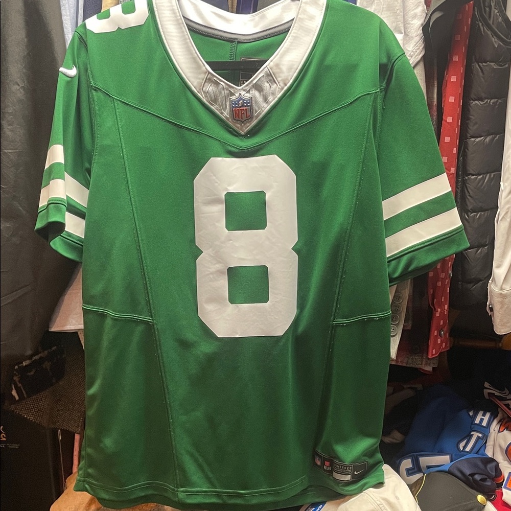 Green Football Jersey with Number 8